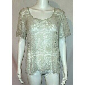 Fossil Sheer Lace Blouse - Size S